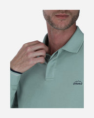 Polo Pique Liso Manga Larga Verde Claro