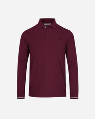 Polo Pique Liso Manga Larga Vino