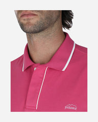 Polo Pique Liso Rosa Medio