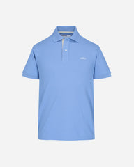 Polo Pique Lisa Azul Grisáceo