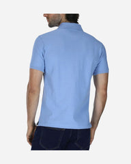 Polo Pique Lisa Azul Grisáceo