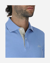 Polo Pique Lisa Azul Grisáceo