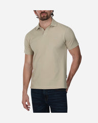 Polo En Tejido Pique Color Beige